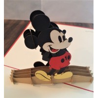Handmade 3d Pop Up Birthday Card Mickey Mouse Greeting Valentines Wedding Anniversary Father's Day Baby Shower Party Invitation Housewarming
